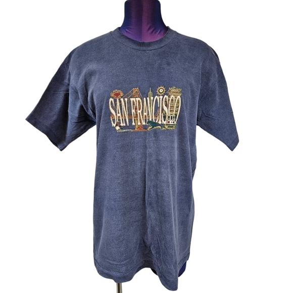 Vintage Fruit of the Loom San Francisco Single Stitch Graphic Tee Size Large F64 - Picture 2 of 11